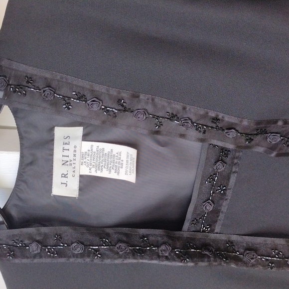 JR Nites By Caliendo Elegant Black Dress with Bolero Jacket Size 6 - Picture 4 of 17